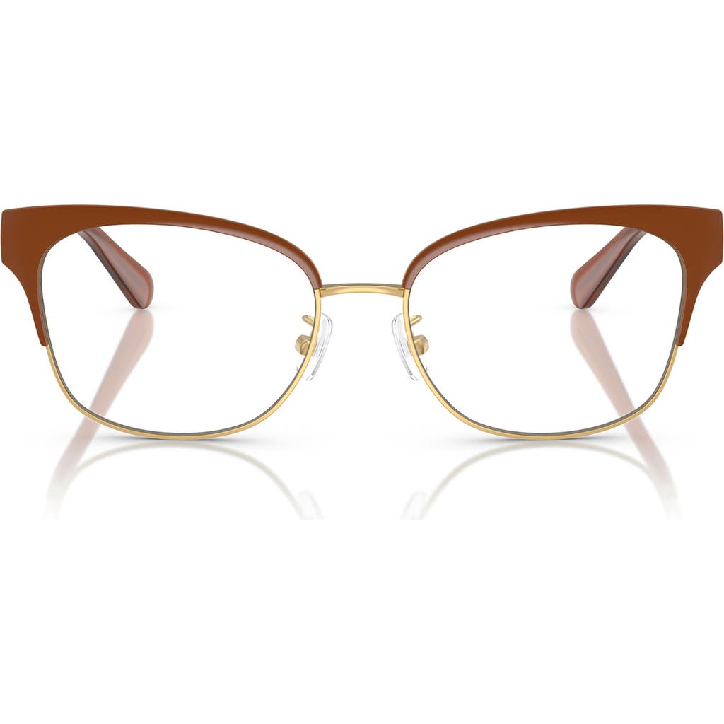 Tory Burch 54mm Cat Eye Optical Glasses In Camel