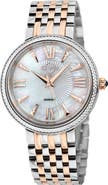 GV2 Genoa Diamond Dial Two-Tone Bracelet Watch, 37mm