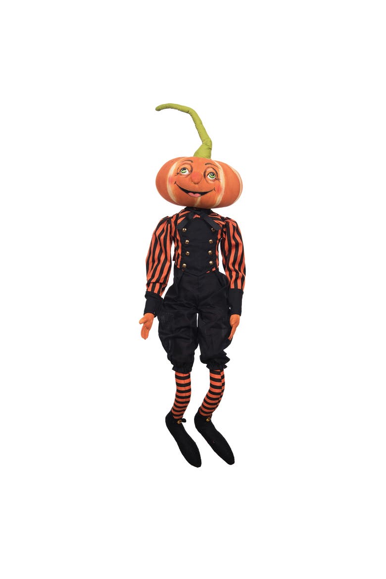 Pascal Pumpkin Joe Spencer Gathered Traditions Halloween Figurine 30", Main, color, Orange