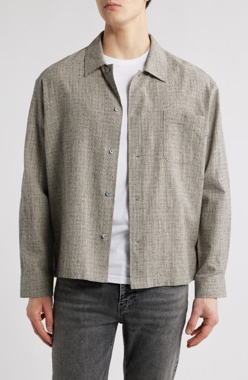 Frame Men's Cotton And Linen Casual Button-down Shirt In Beige Multi
