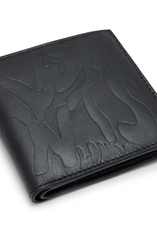 Allsaints Delph Orlando Leather Wallet In Black