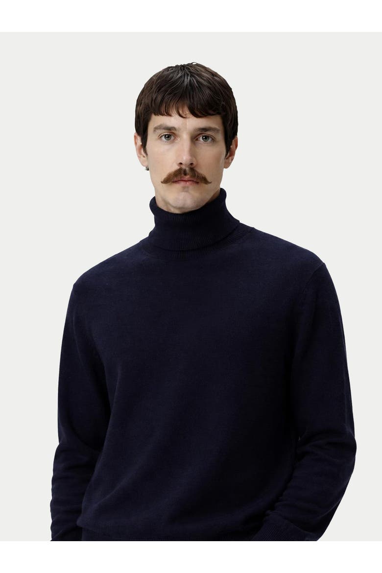 Timeless Turtleneck Cashmere Sweater, Alternate, color, navy blazer