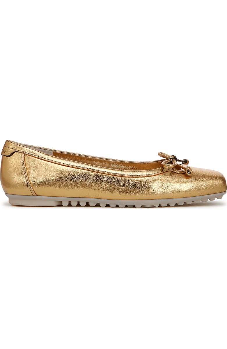 Franco Sarto Imara Square Toe Ballet Flat, Alternate, color, Gold