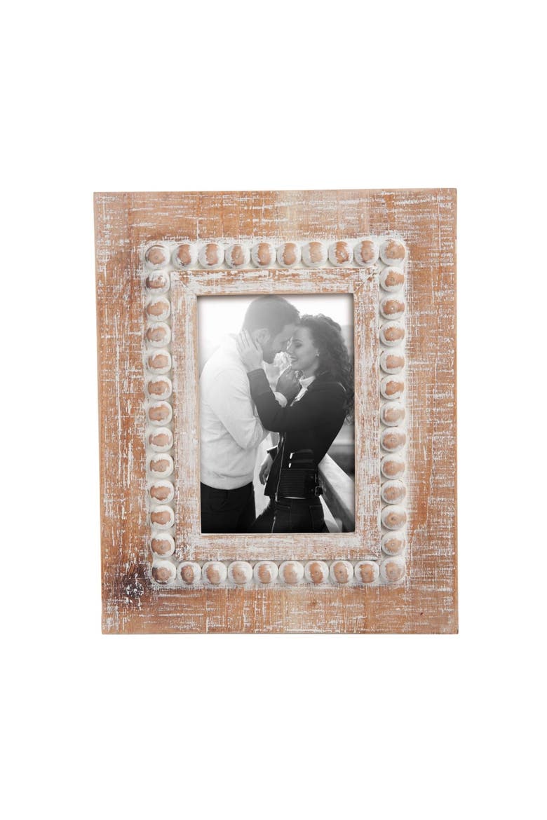 Natural Wood 4 x 6 inch Whitewash Decorative Wood Picture Frame, Main, color, Brown