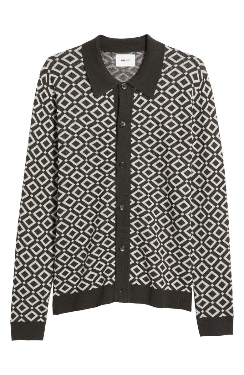 NN07 Thor 6584 Wool Blend Polo Cardigan, Alternate, color, 