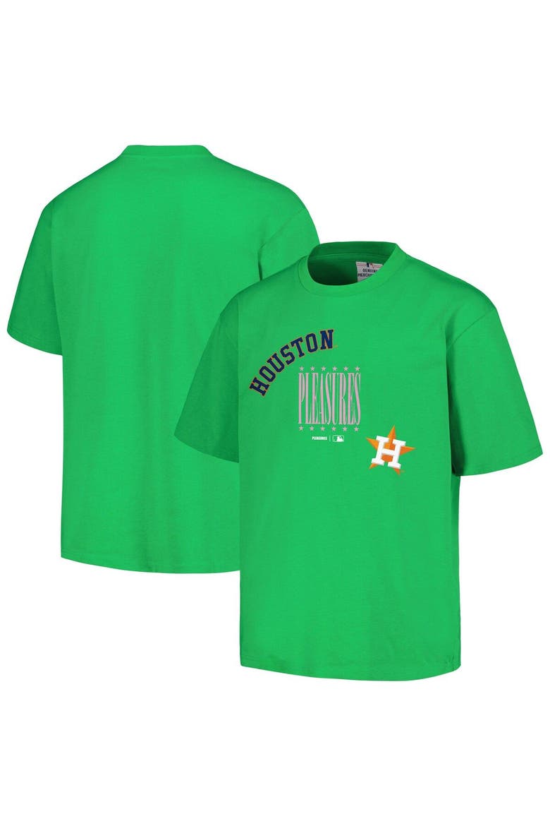 Men's PLEASURES  Green Houston Astros Repurpose T-Shirt, Main, color, Green