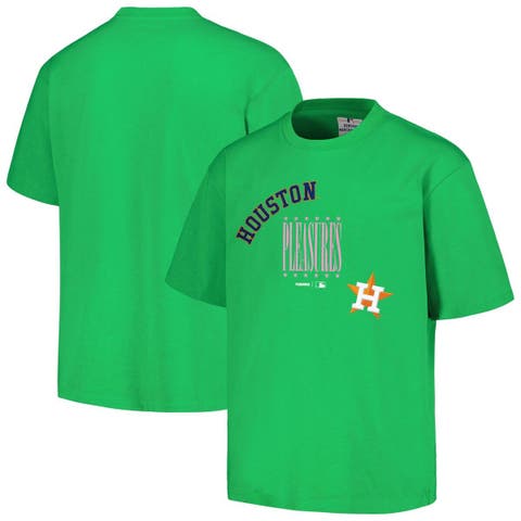 Men's PLEASURES  Green Houston Astros Repurpose T-Shirt