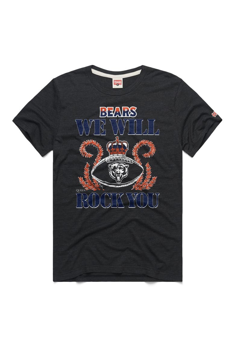 Unisex Homage Charcoal Chicago Bears 2026 NFL Schedule Queen Tri-Blend T-Shirt, Alternate, color, Charcoal