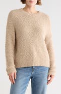 WISHLIST Bouclé Knit Sequin Pullover Sweater