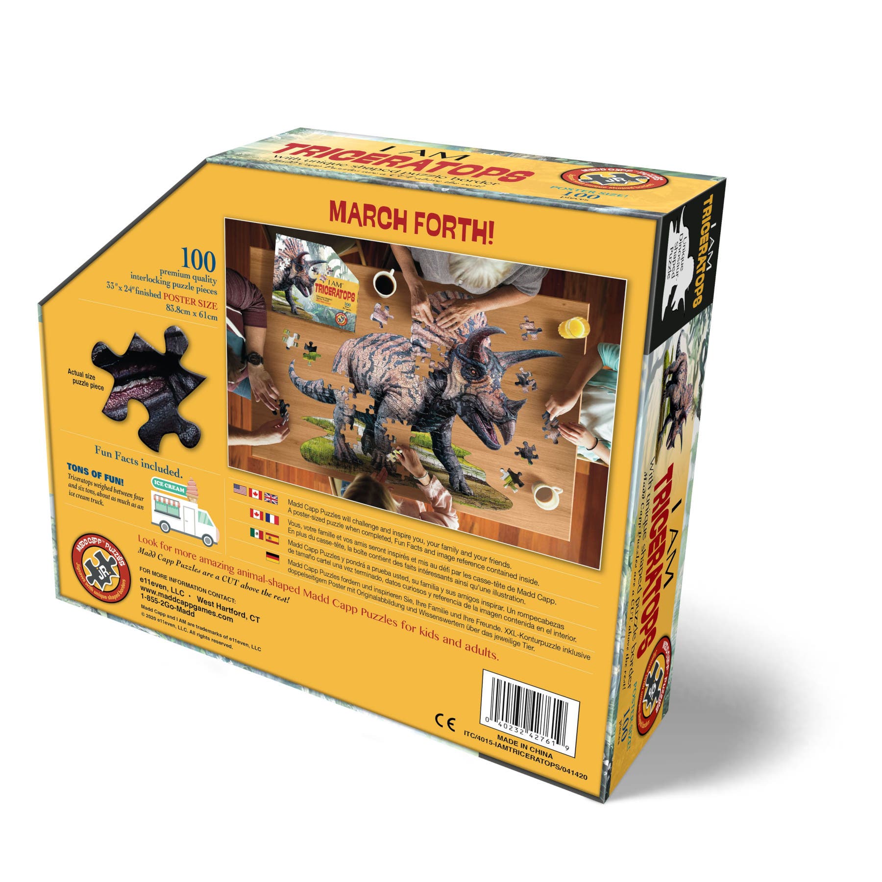 Madd Capp Puzzles TRICERATOPS 100 Piece Jigsaw Puzzle | Nordstrom