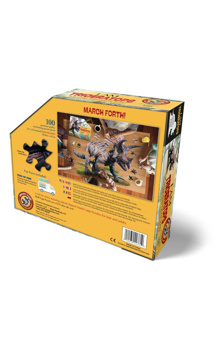 Puzzles TRICERATOPS 100 Piece Jigsaw Puzzle, Alternate, color, Multicolored