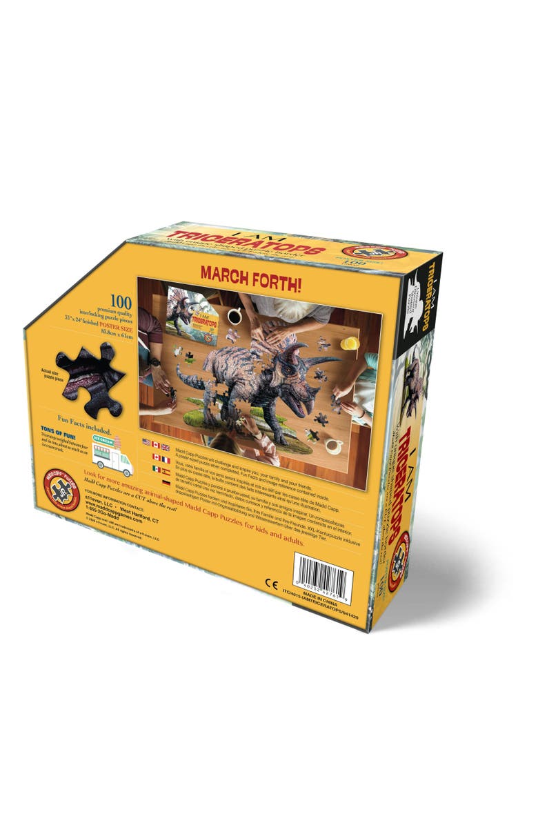Madd Capp Puzzles TRICERATOPS 100 Piece Jigsaw Puzzle, Alternate, color, Multicolored