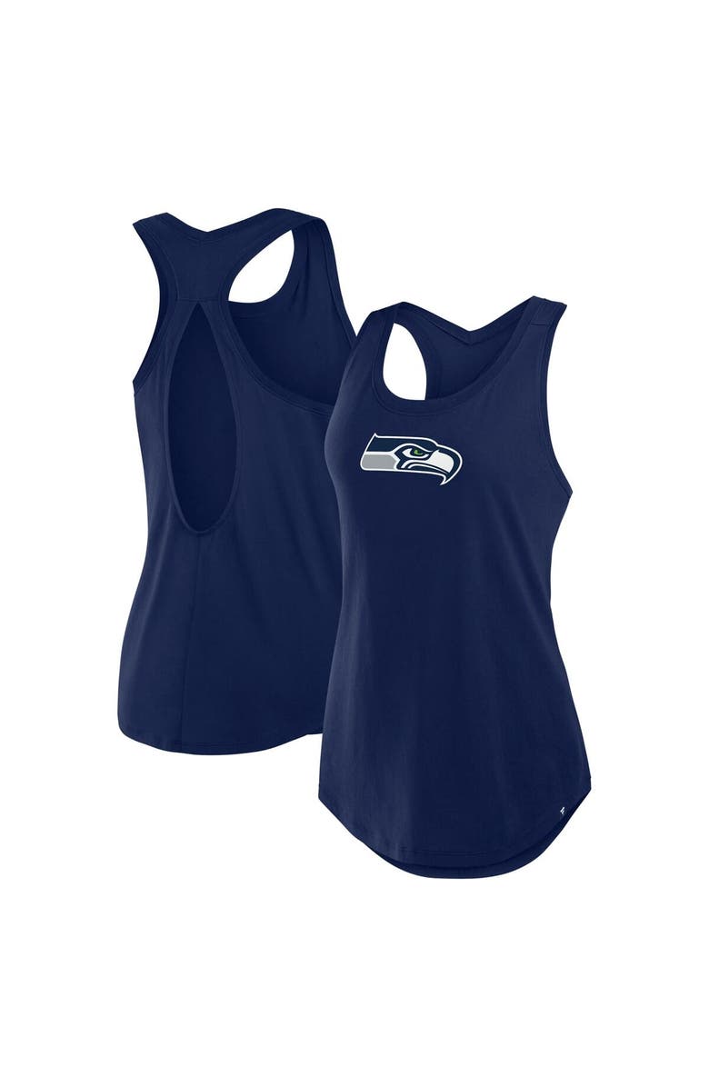 FANATICS Women's Fanatics College Navy Seattle Seahawks Iron Fan Tank Top, Main, color, College Navy