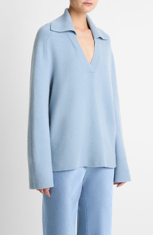 Vince Oversize Wool & Cashmere Blend Sweater In Blue