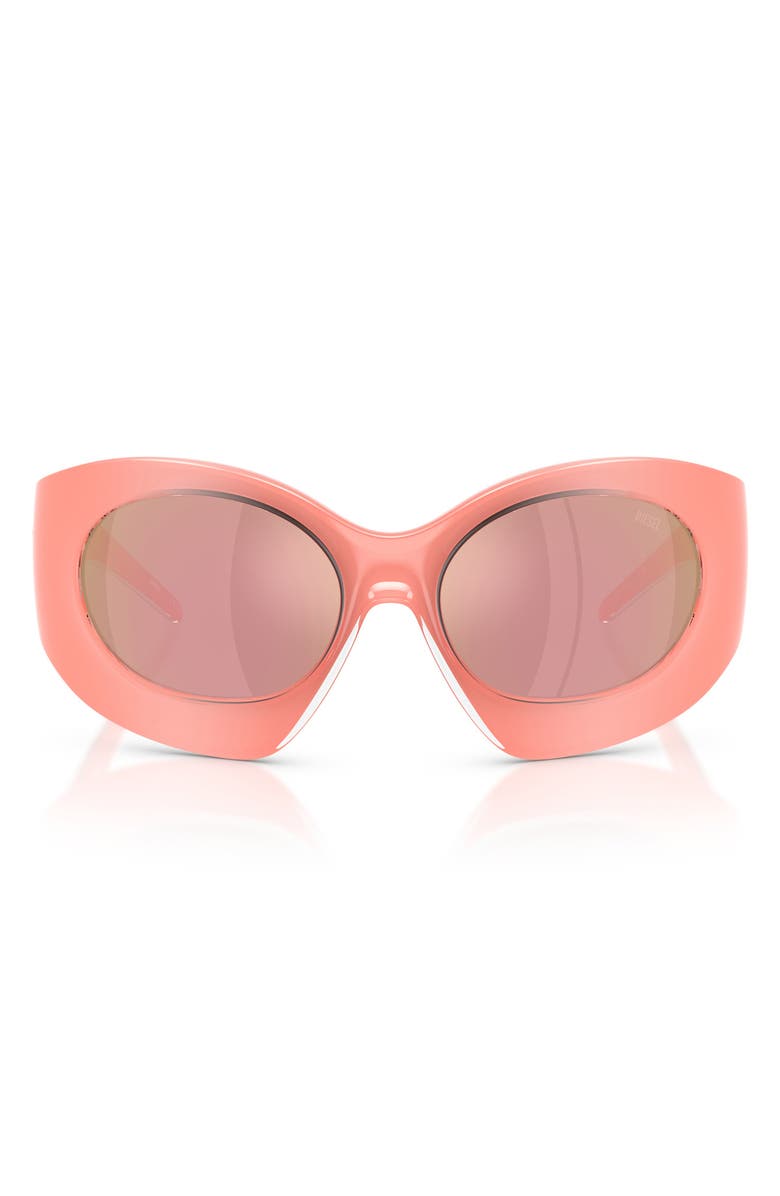 DIESEL<sup>®</sup> 56mm Mirrored Cat Eye Sunglasses, Main, color, 