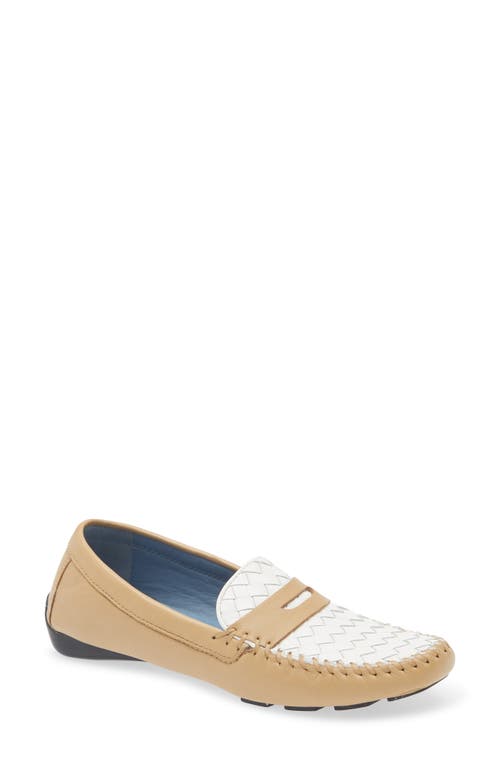Robert Zur 'petra' Driving Shoe In Shell/white