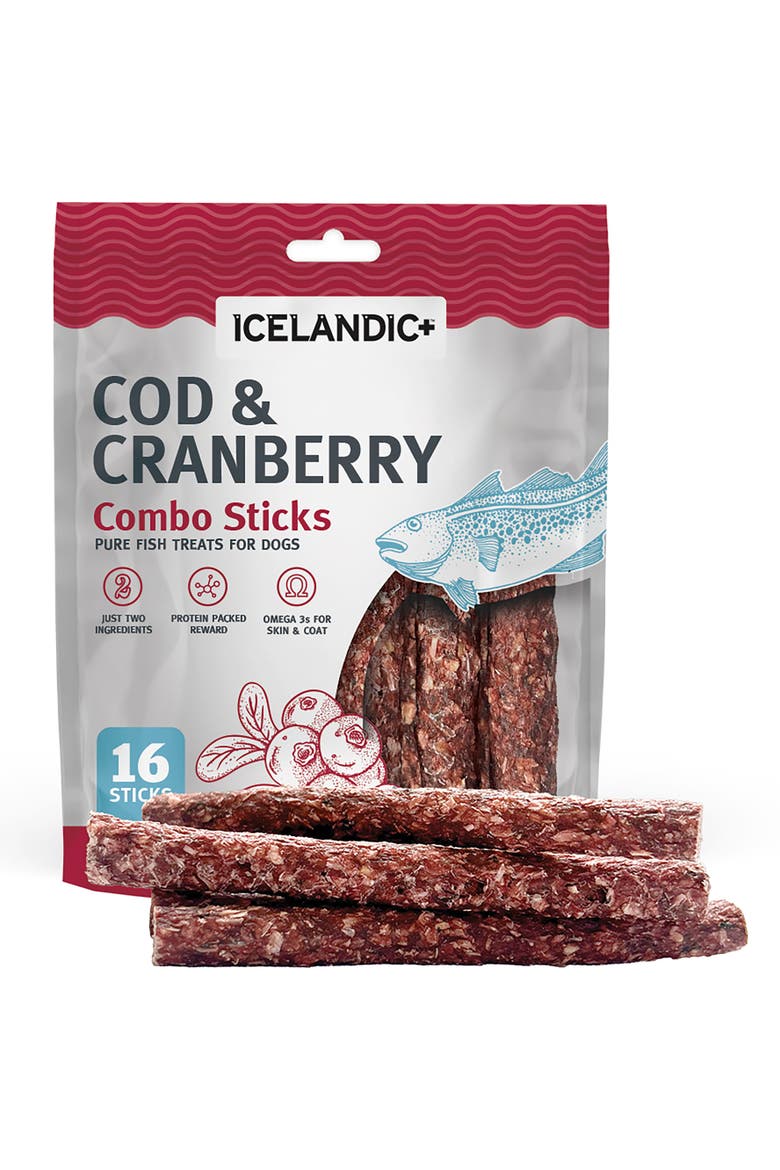 16 Count Cod & Cranberry Dog Treats, Alternate, color, Multicolored