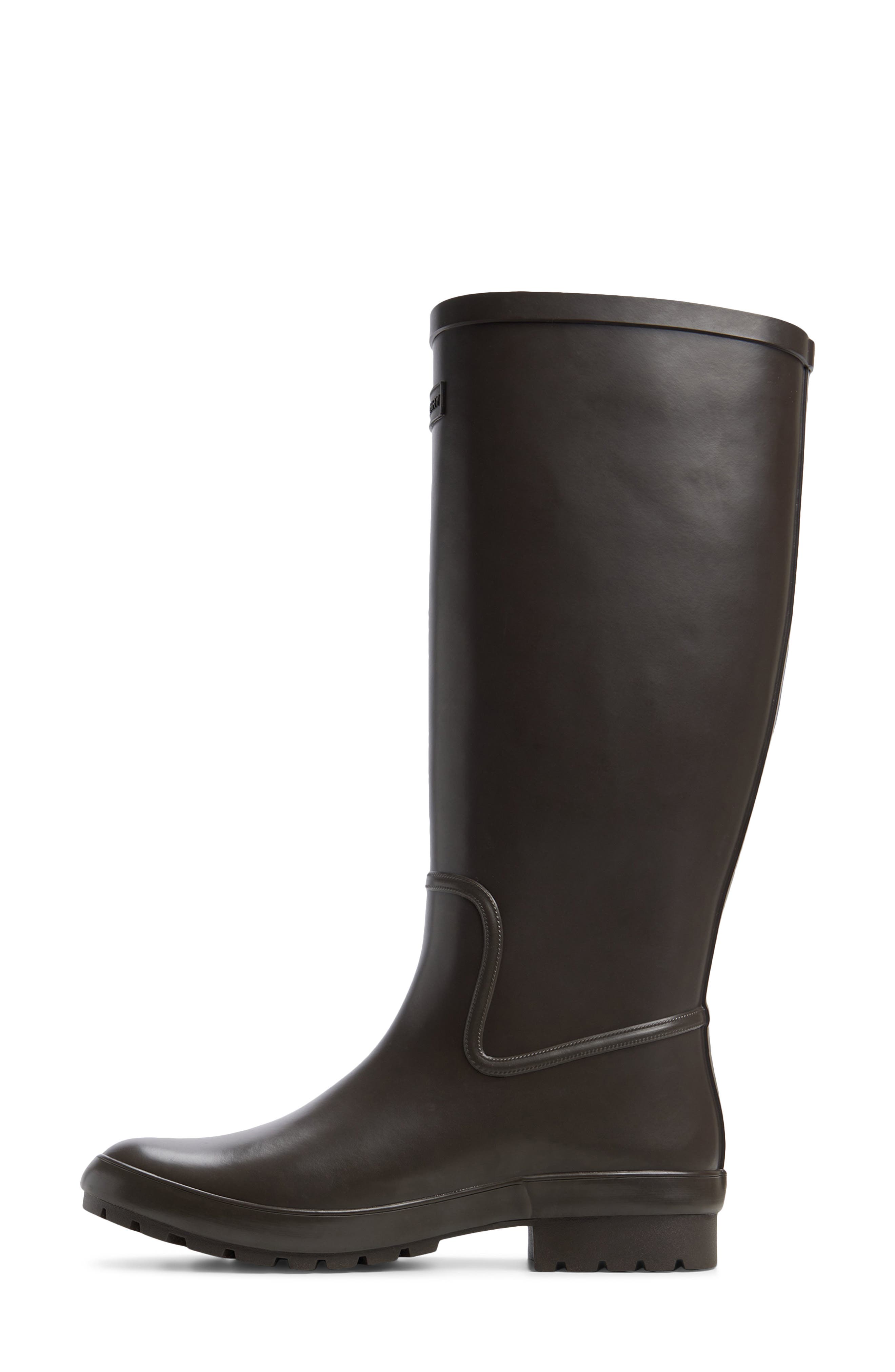 Drizzle Tall Waterproof Rain Boot, Alternate, color, DARK BROWN
