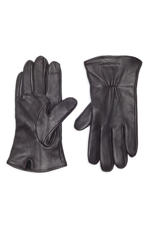 Leather Touchscreen Compatible Gloves