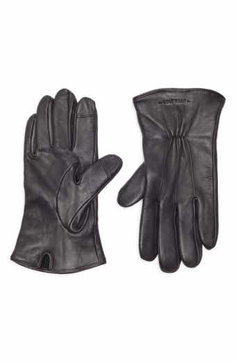 Cole Haan Leather Touchscreen Compatible Gloves