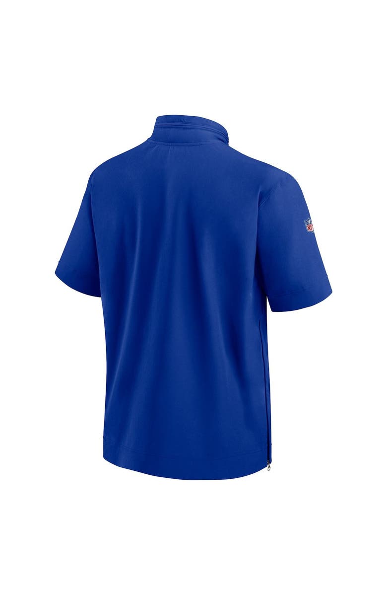 Nike Men's Nike  Royal Buffalo Bills Sideline Coach Short Sleeve Hoodie Quarter-Zip Jacket, Alternate, color, Royal