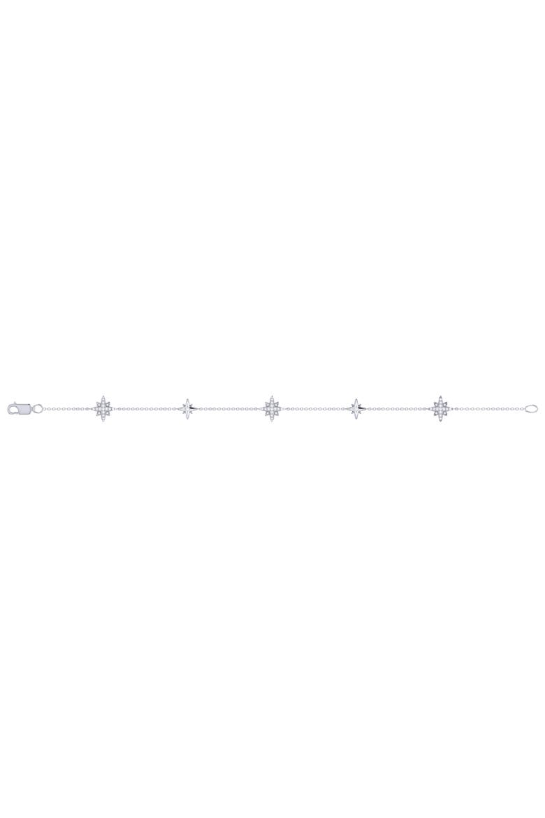 Starry Lane North Star Silver Diamond Bracelet, Alternate, color, Silver