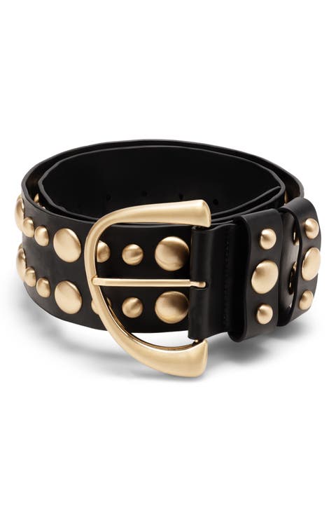 Zoe Studded Leather Belt