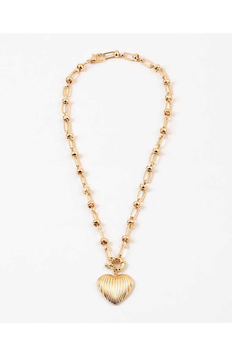 Erin McDermott Jewelry Full Heart Necklace, Main, color, Gold