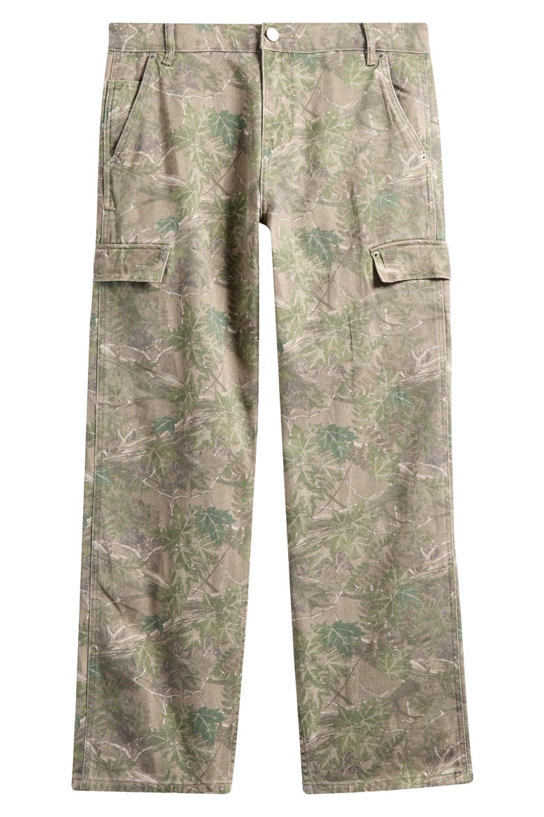 Leaf Print 5-Pocket Pants, Alternate, color, CAMOUFLAGE
