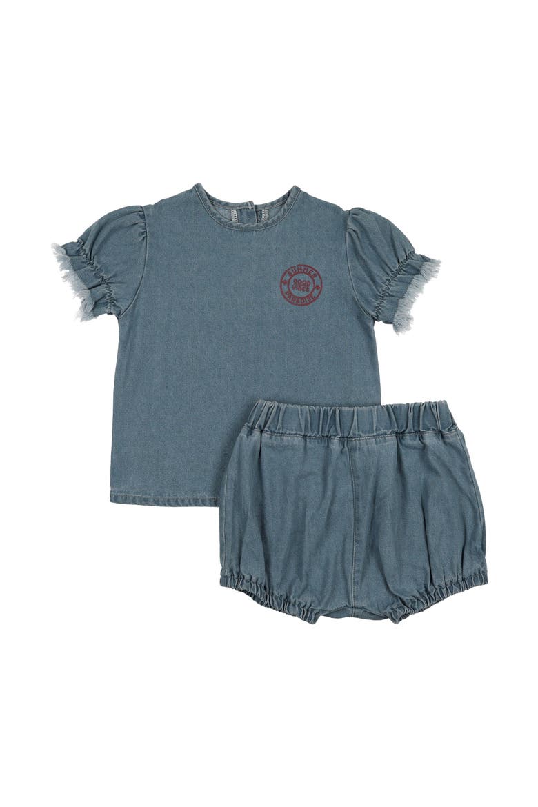 Denim Girl Set for Infant, Main, color, Blue