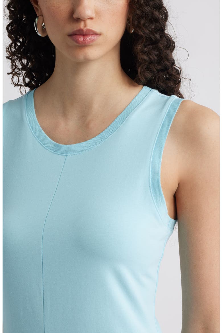 Sleeveless Cotton Blend Dress, Alternate, color, BLUE ATOMIZER