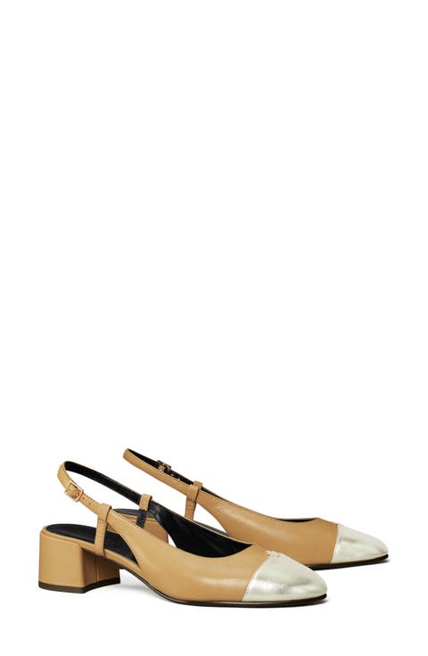 Cap Toe Slingback Pump (Women)