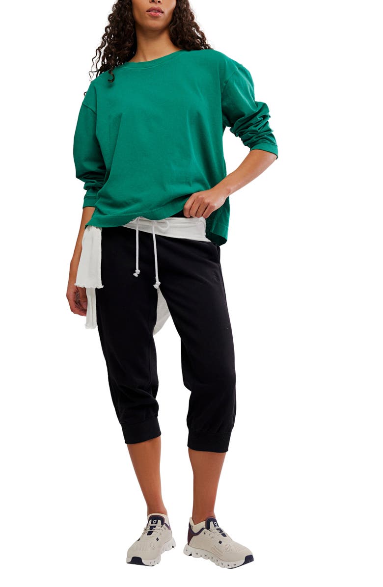 Free People Hustle Layer Knit Top, Alternate, color, Green Glow