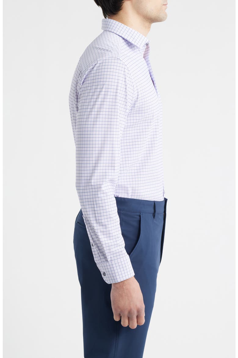 XC Motion Performance Knit Button-Up Shirt, Alternate, color, PURPLE/ NAVY