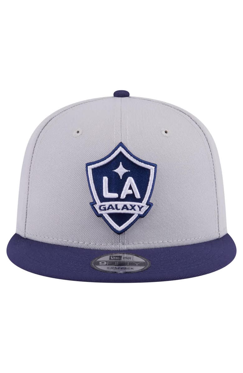 New Era Men's New Era Gray LA Galaxy Color Pack Two-Tone 9FIFTY Snapback Hat, Alternate, color, 
