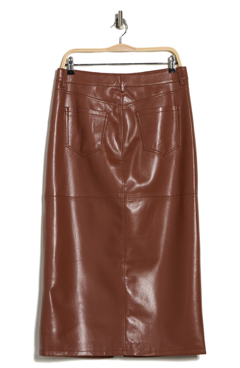 BLANKNYC Faux Leather Midi Skirt, Alternate, color, Catching A Break