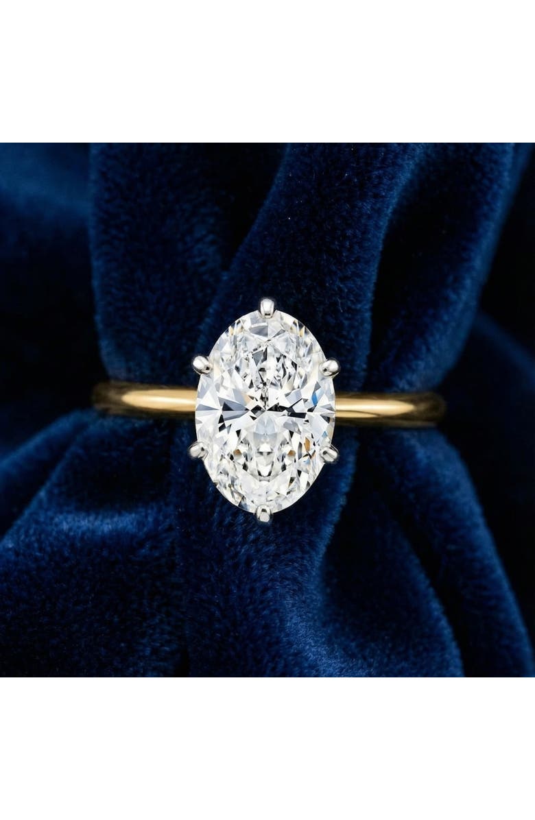 Bliss Diamond Certified 4Ct Oval Solitaire Diamond Engagement Ring 14k Gold Lab Grown, Alternate, color, 14K Yellow Gold