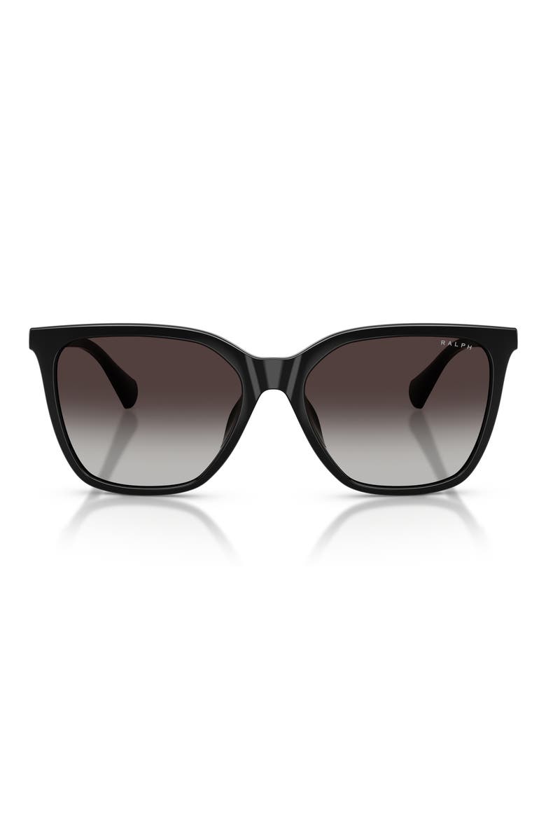 RA5328U 56mm Gradient Square Sunglasses, Main, color, SHINY BLACK / GREY GRADIENT