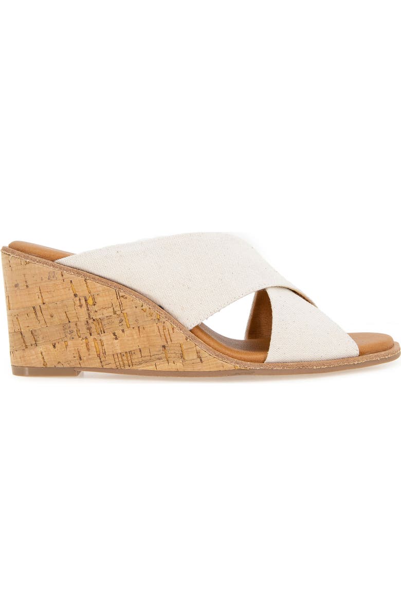 André Assous Bryana Wedge Sandal, Alternate, color, Beige Linen