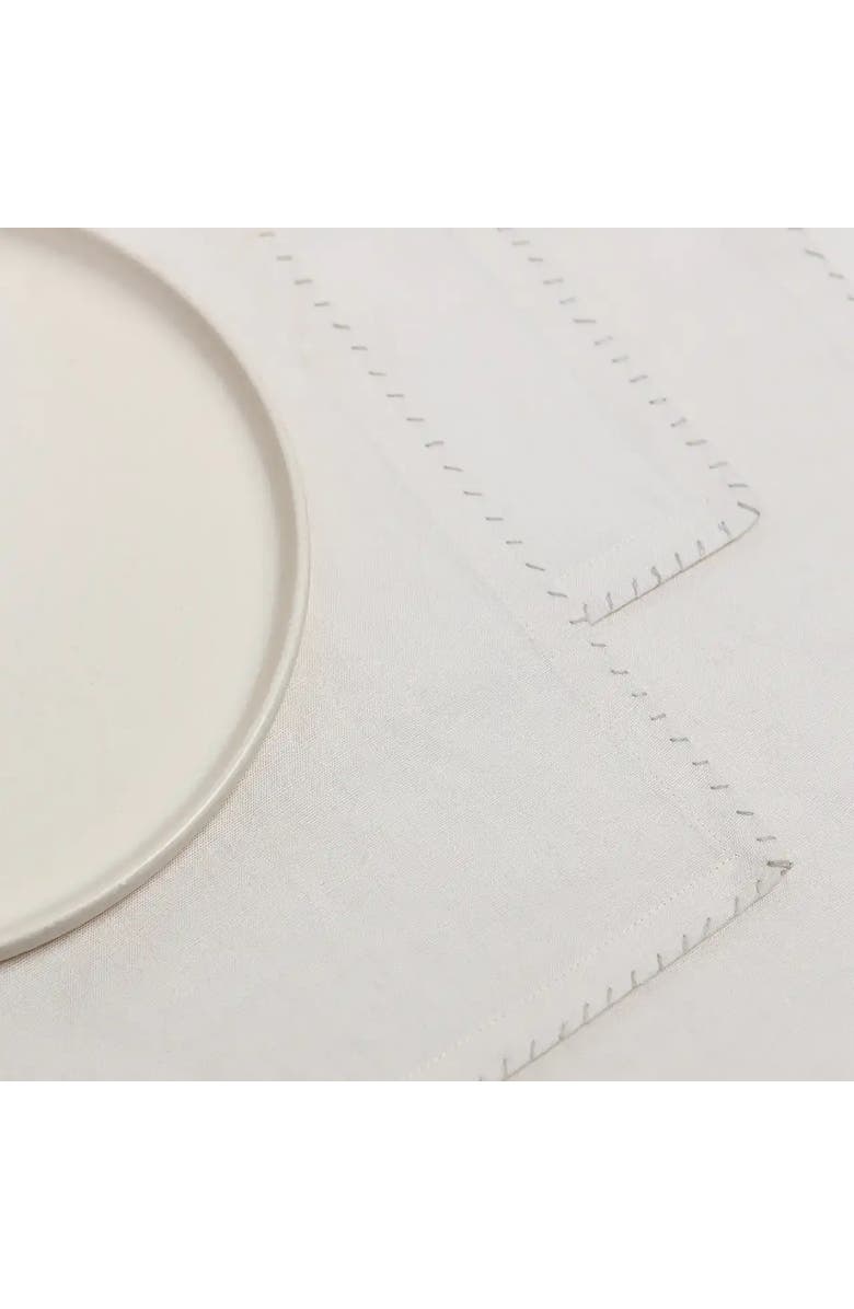 House of Revelry Love Notes Whipstitch Placemat Set of Four, Alternate, color, Neutral