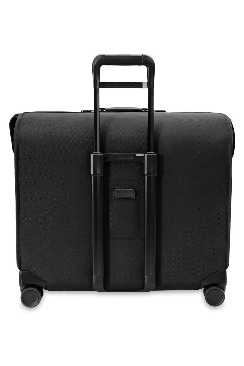 Baseline Deluxe Wardrobe Spinner Suitcase, Alternate, color, BLACK