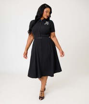 Unique Vintage Plus Size 1940s Shirt Dress