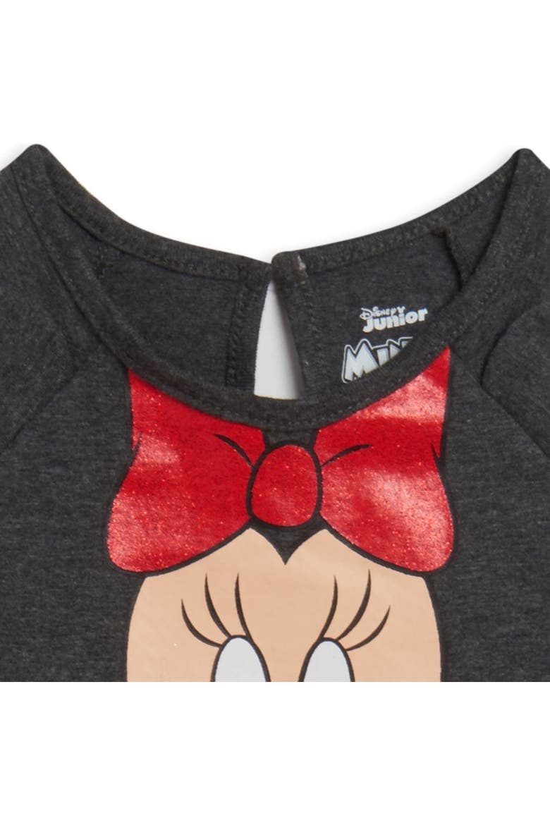 Minnie Mouse Glitter T-Shirt and Tutu Leggings Set, Alternate, color, Minnie Mouse Red Grey