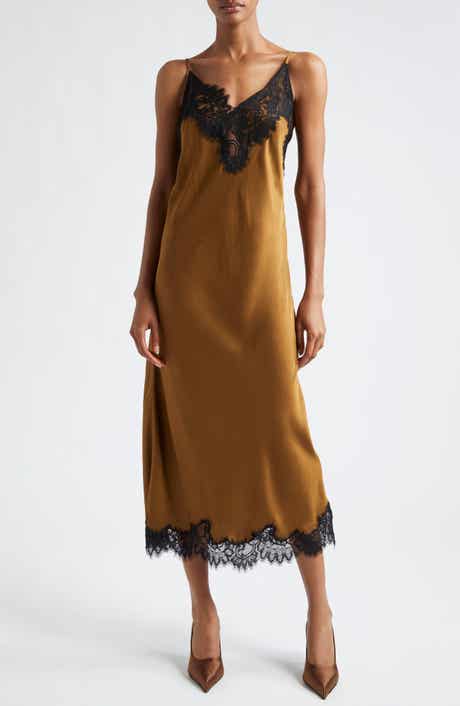 A.L.C. Lennon Lace Accent Satin Slipdress