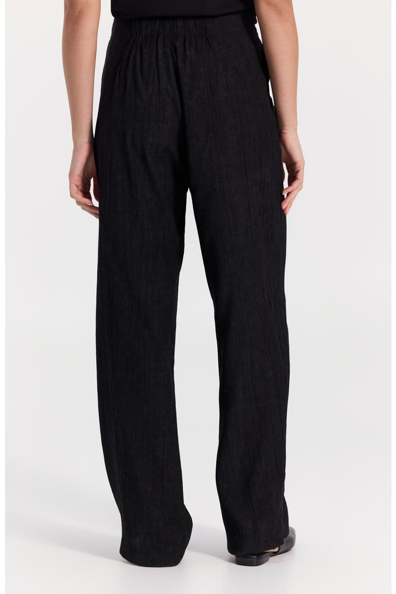 Textured Straight-Leg Pants, Alternate, color, Black