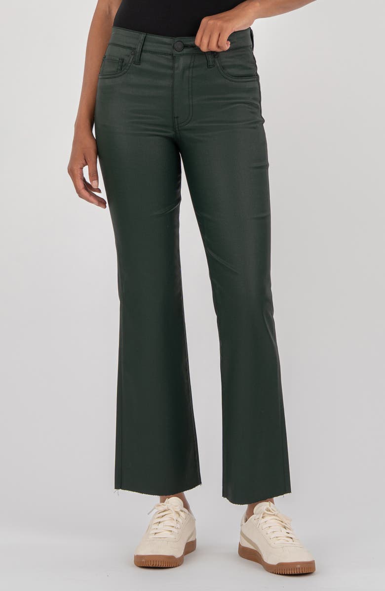 KUT from the Kloth Kelsey Crop Kick Flare Jeans, Main, color, Forest