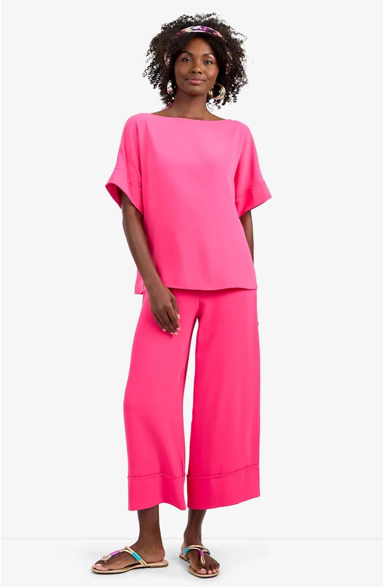 Trina Turk Sofie Georgette Top, Main, color, Pitaya Pink