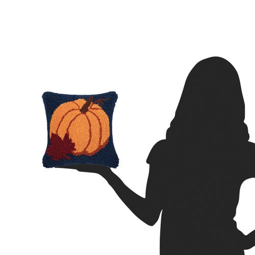 C & F Home C&f Home Autumn Pumpkin Thanksgiving Hooked Petite Accent Pillow, 10" X 10" In Multi