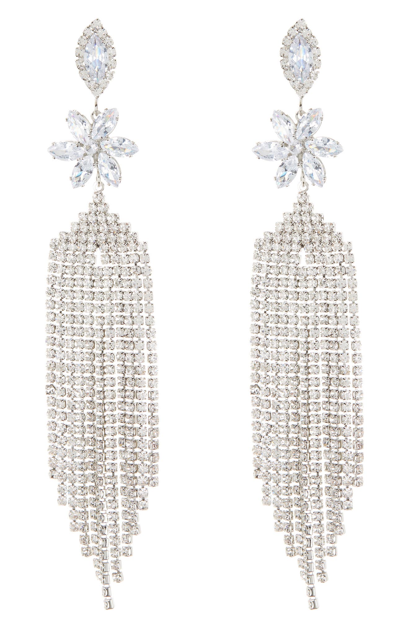 EYE CANDY LOS ANGELES Siciliy Fringe Statement Earrings