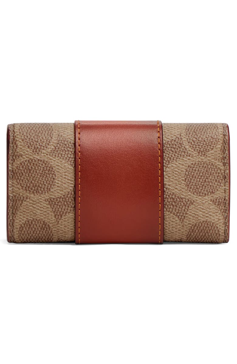 COACH Signature Coated Canvas 6-Ring Key Case, Alternate, color, 